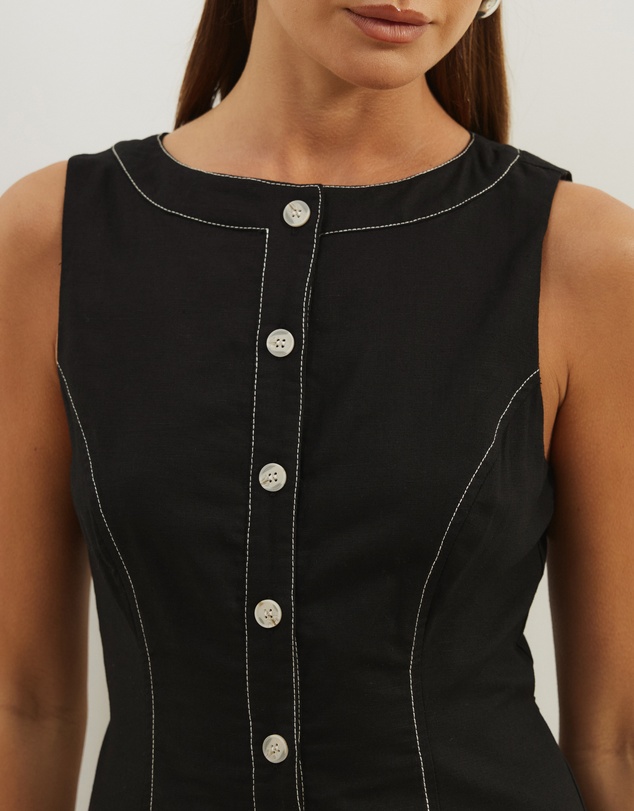 Atmos&Here - Cara Contrast Bind Midi Dress