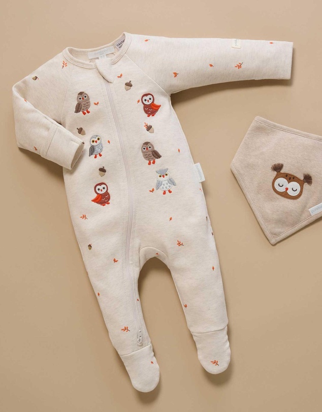 Purebaby - Thick Zip Growsuit -Kids-Babies