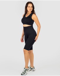B Free Intimate Apparel - Double Racer Seamless Padded Sports Bra (B-C-D-DD-E-F-G-H) Cup