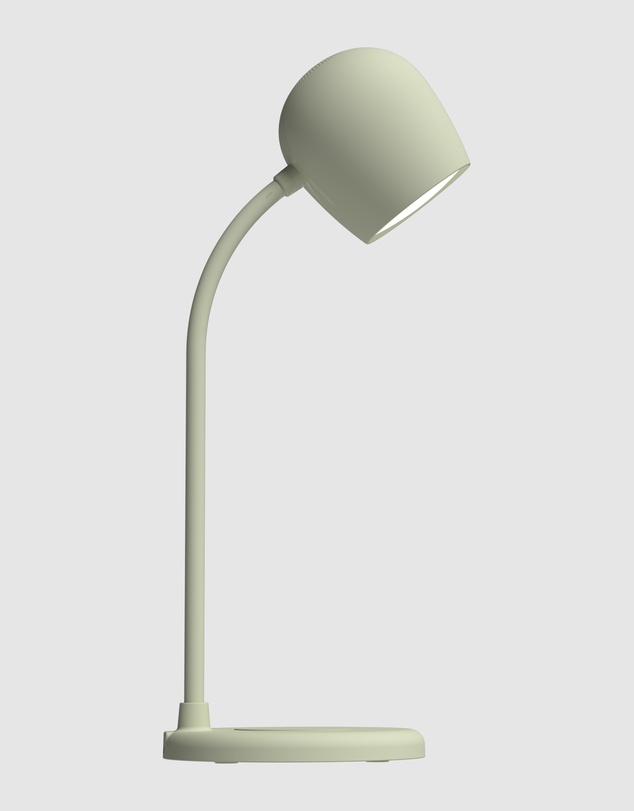 Kreafunk - Kreafunk Ellie Lamp W/ Qi Charger And Bluetooth Speaker - Dusty Olive