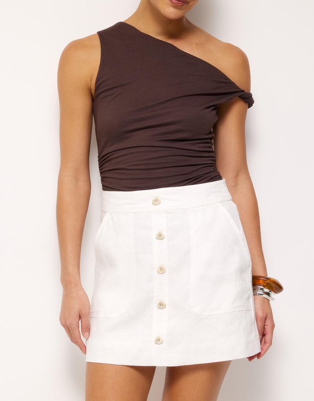 AERE - Button Front Skirt