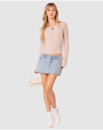 EDIKTED - Emmy Open Back Knit Top