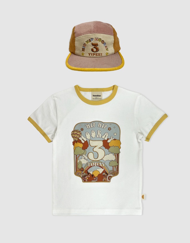 Banabae - Banabae 3rd Birthday Cap, and Tee Bundle in Musk
