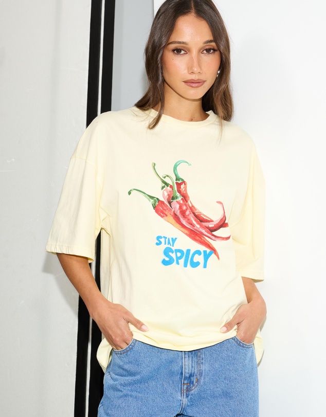 Dazie - Stay Spicy Oversized Graphic Tee