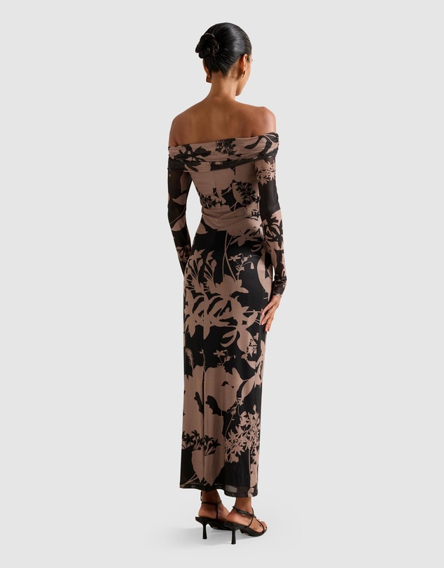 Forever New Petite - Minnie Petite Mesh Bardot Midi Dress
