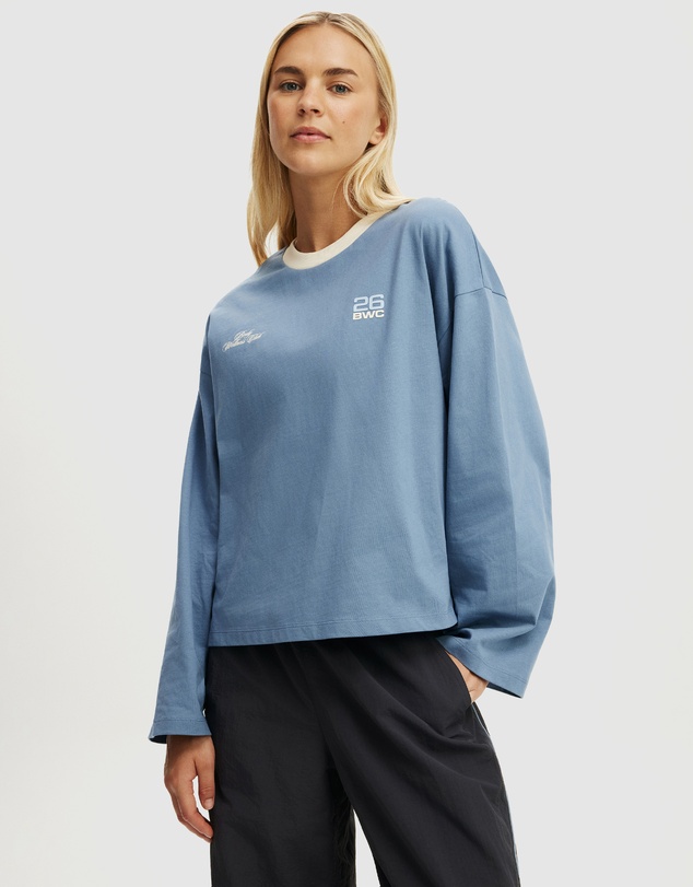 Cotton On Body Active - Long Sleeve Graphic Crew Tee