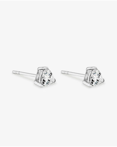 Michael Hill - Trillion-Cut Cubic Zirconia Solitaire Stud Earrings in Sterling Silver