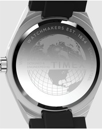 TIMEX - Q Timex® Continental GMT 39mm Synthetic Rubber Strap Watch
