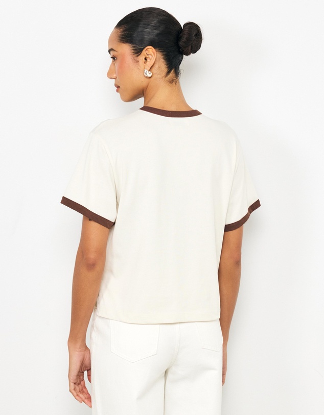 AERE - Ciara Contrast Boxy T-Shirt