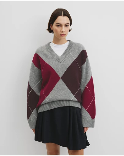 Country Road - Extrafine Merino Argyle Knit