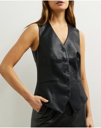 Minima Esenciales - Nyxon Leather Look Waistcoat