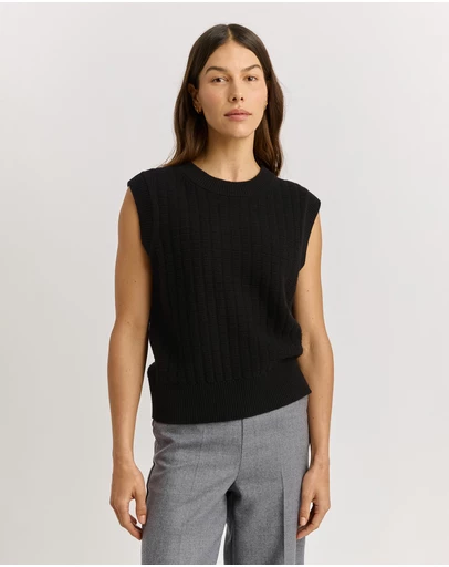 Toorallie - Grid Knit Vest