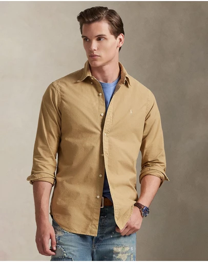 Polo Ralph Lauren - Custom Fit Garment-Dyed Oxford Shirt - ICONIC EXCLUSIVE