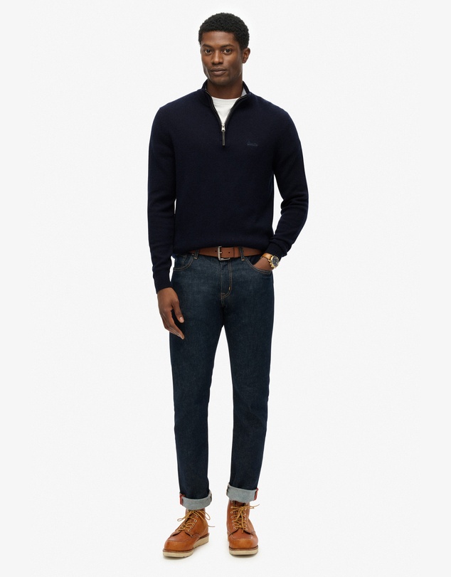 Superdry - Wool Blend Half Zip Slim Fit Jumper