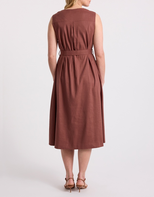 David Lawrence - Sandie Stretch Linen Dress