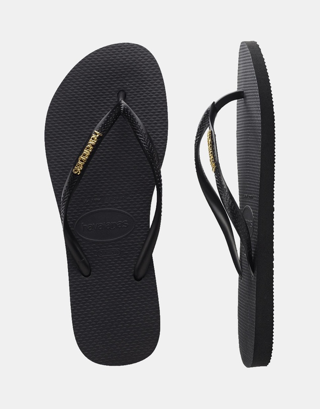 Havaianas - Slim Metal Logo Thongs - Women's