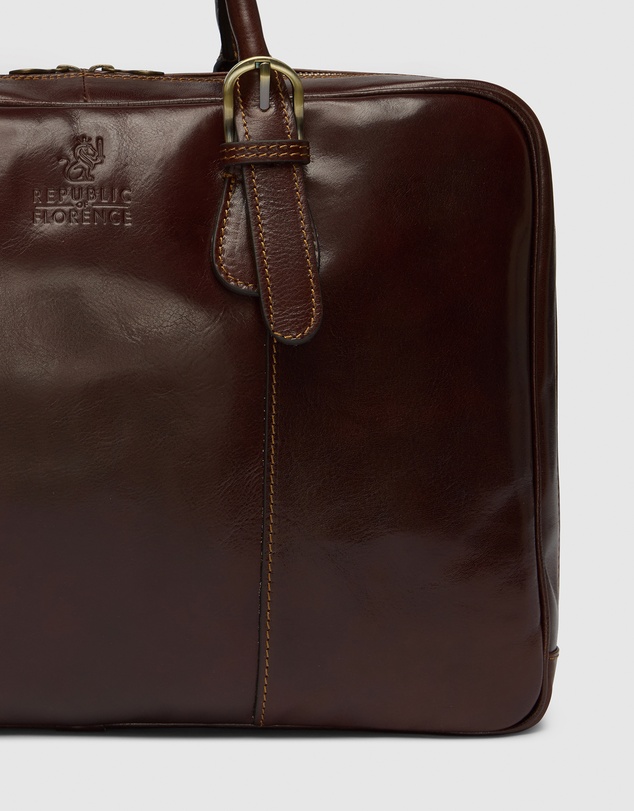 Republic of Florence - The Madrid Brown Briefcase