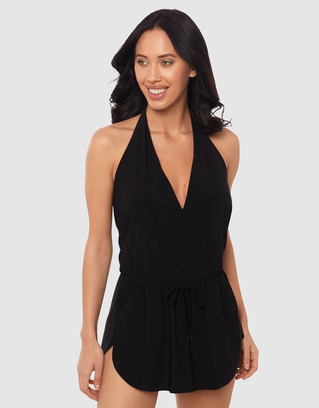 Magicsuit - Ellie Shaping Halter Swimdress With Pockets