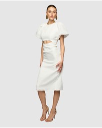 Romance by Honey and Beau - Verona Puff Sleeve Midi Dress