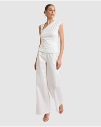 Honey and Beau - Lorena Asymmetrical Jersey Top