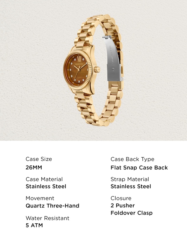 Michael Kors - Lexington Gold Tone Analogue Watch