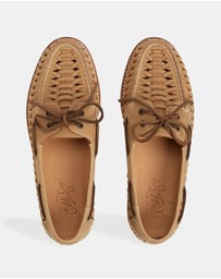 Sperry - Gold Authentic Original 2-Eye Wide Leather Grainy - Men's