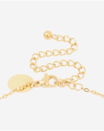 Lovisa - Waterproof Gold Plated Stainless Steel Bamboo Letter S Necklace