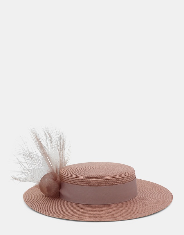 Morgan & Taylor - Nala Racewear Boater in Blush Pink