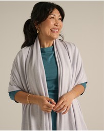Bamboo Body - Bamboo & Recycled Cashmere Wool Travel Wrap - Heather
