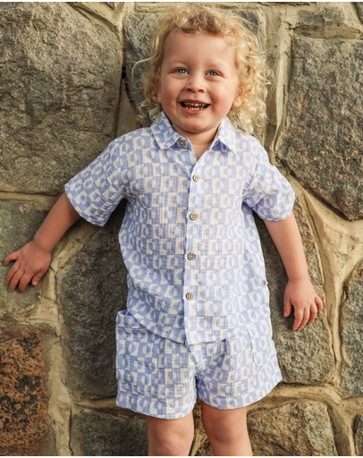 Kynd Baby - Woven Short in Blue Sunrise