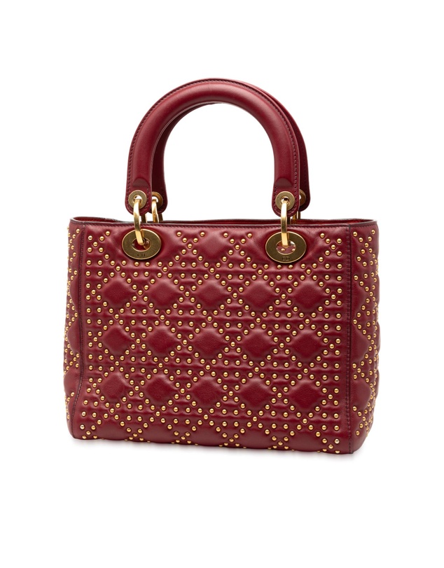 Pre-Loved by Azura Reborn - Pre-Loved Medium Lambskin Cannage Studded Supple Lady Dior