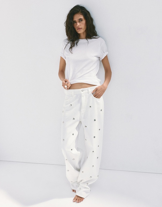 M.N.G - Straight-Fit Jeans with Studs