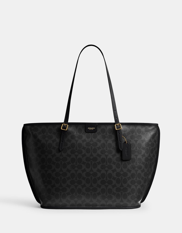 Coach - Signature Coated Canvas Taxi Tote Bag