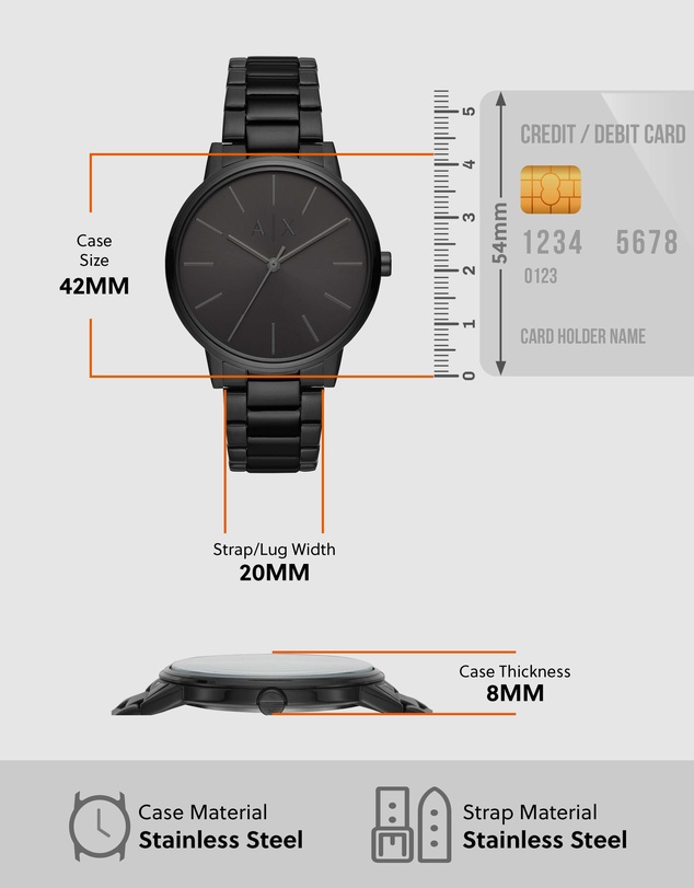 Armani Exchange - Black Analogue Watch