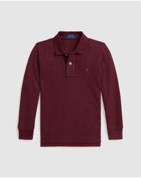 Polo Ralph Lauren - Cotton Mesh Long-Sleeve Polo Shirt - ICONIC EXCLUSIVE - Babies-Kids