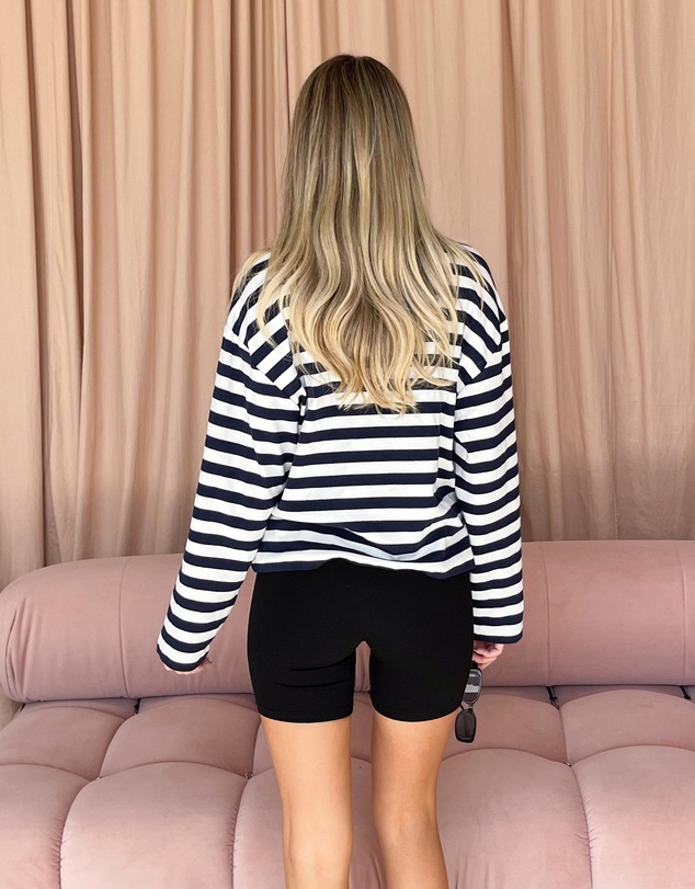 Dazie - Get In Line Stripe Long Sleeve Tee