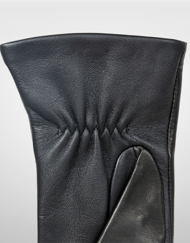 DENTS - Touchscreen Three-Point Cashmere-Lined Leather Gloves with Buttons