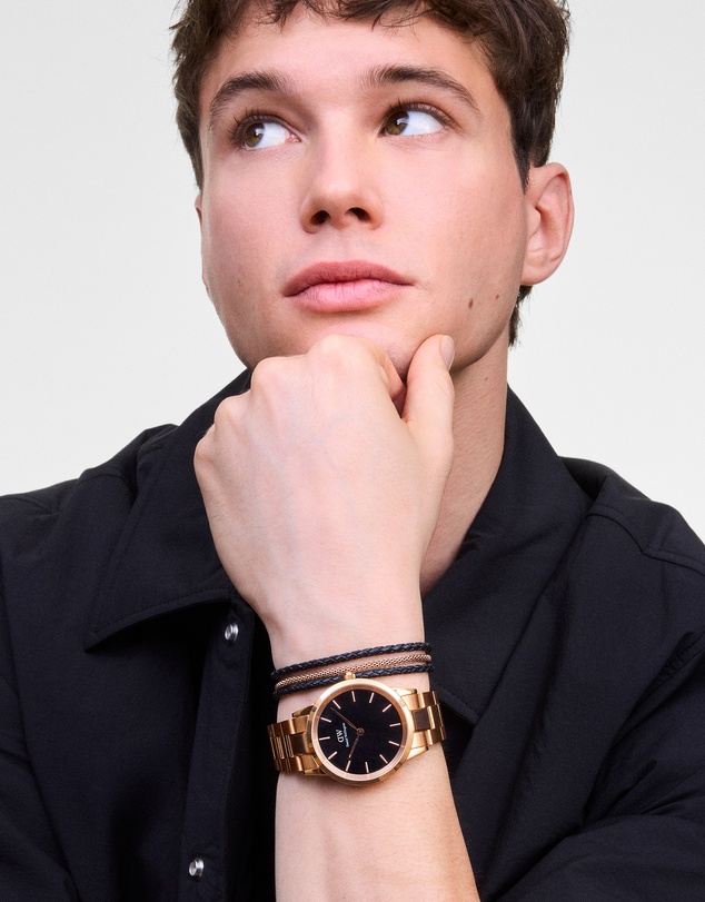 Daniel Wellington - Daniel Braided Leather Bracelet Sheffield 3.0mm G