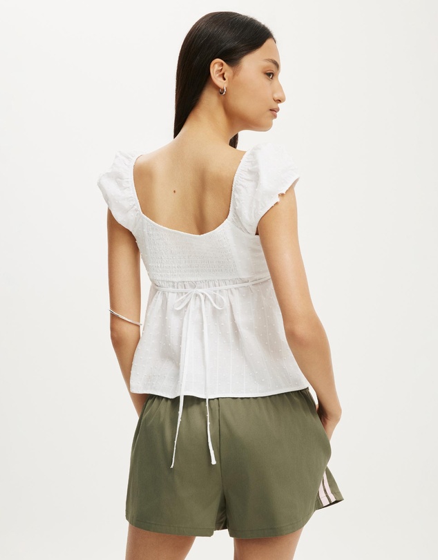 Cotton On - Tie Back Babydoll Top