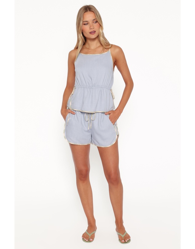 Petal & Pup - Bettie Top - Light Blue Linen