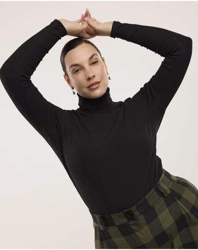 Obus - Traveller Rib Roll Neck Top