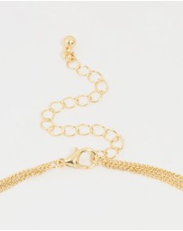 Lovisa - Gold Plated Brass Cubic Zirconia Layered Necklace