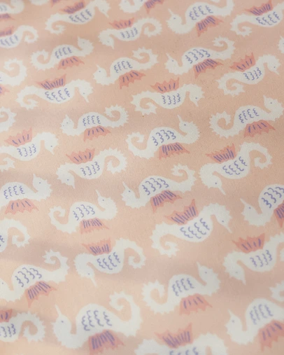 Kynd Baby - Fitted Cot Sheet in Seahorse