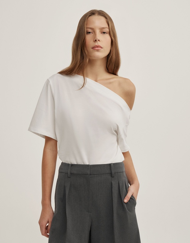 Witchery - Ruched Asymmetric T-shirt