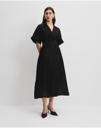 Country Road - Wrap Front Midi Dress