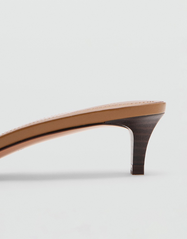 M.N.G - Leather Heeled Sandals with Buckle