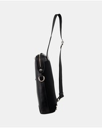 Pierre Cardin - Pierre Cardin Unisex Leather 3-Way Sling Bag
