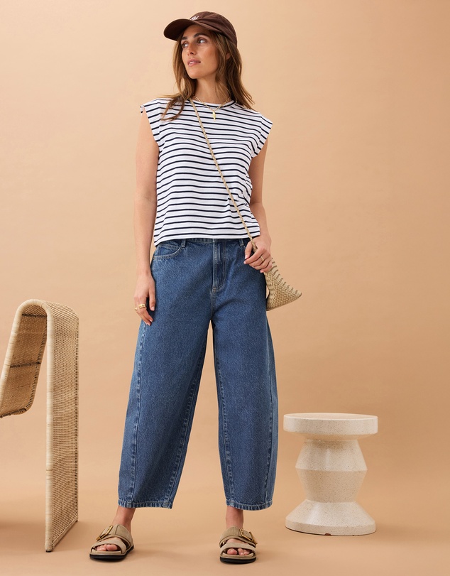 Ceres Life - Maggie Tapered Barrel Jean