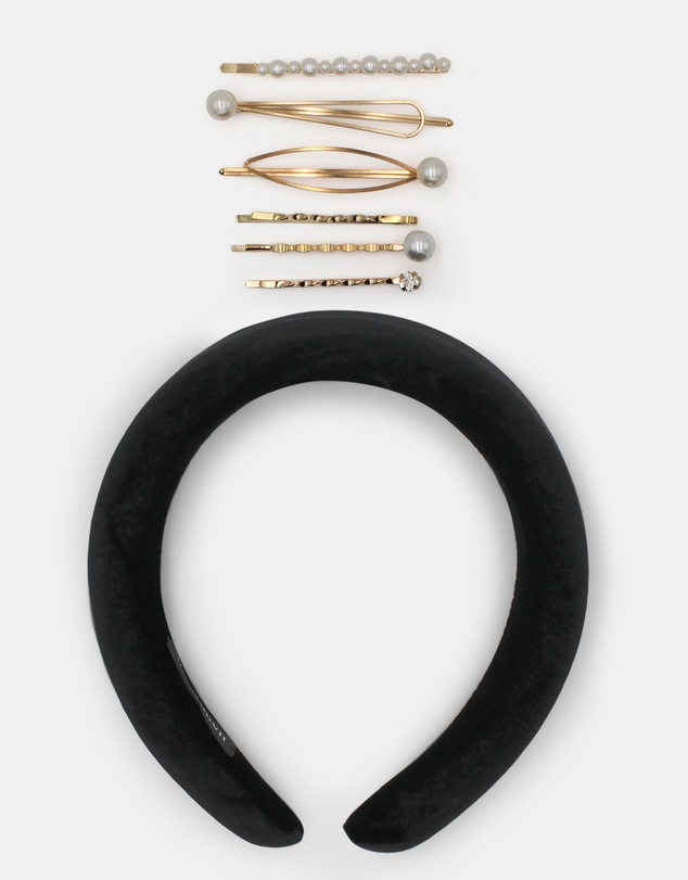 Morgan & Taylor - Evening Essentials Velvet Headband & Hair Pins Gift Pack in Black