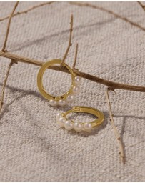 Najo - Mermaid Yellow Gold Pearl Earring